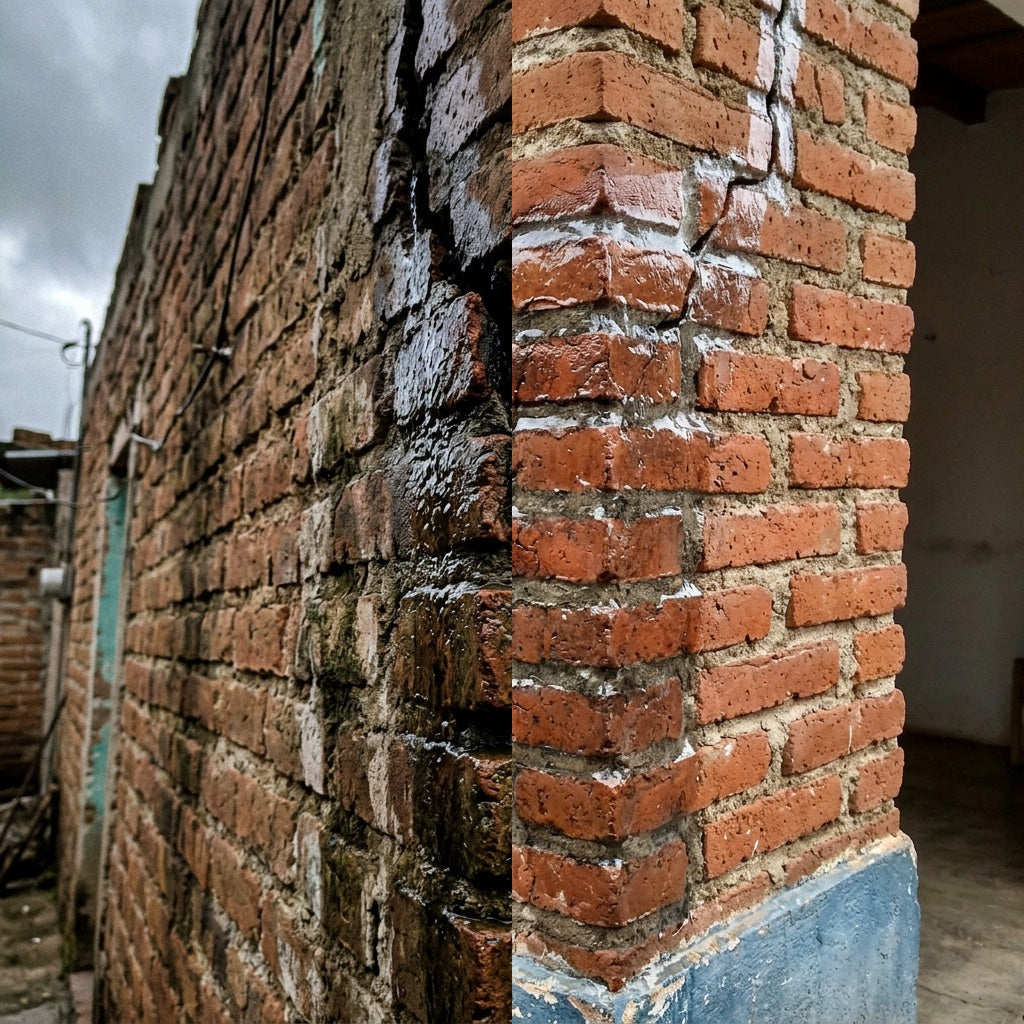 De grieta con filtración a