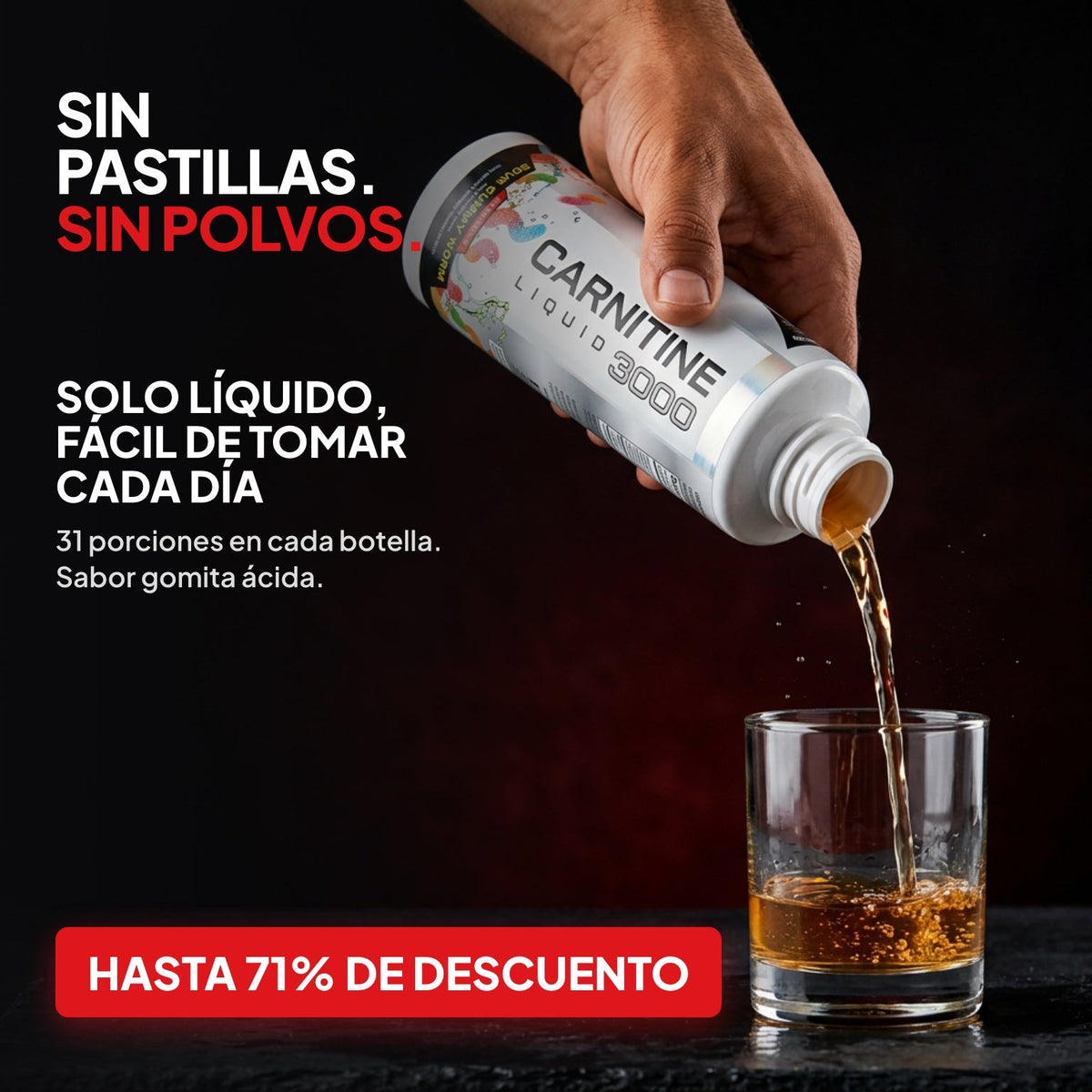 L-Carnitina líquida sabor gomita ácida
