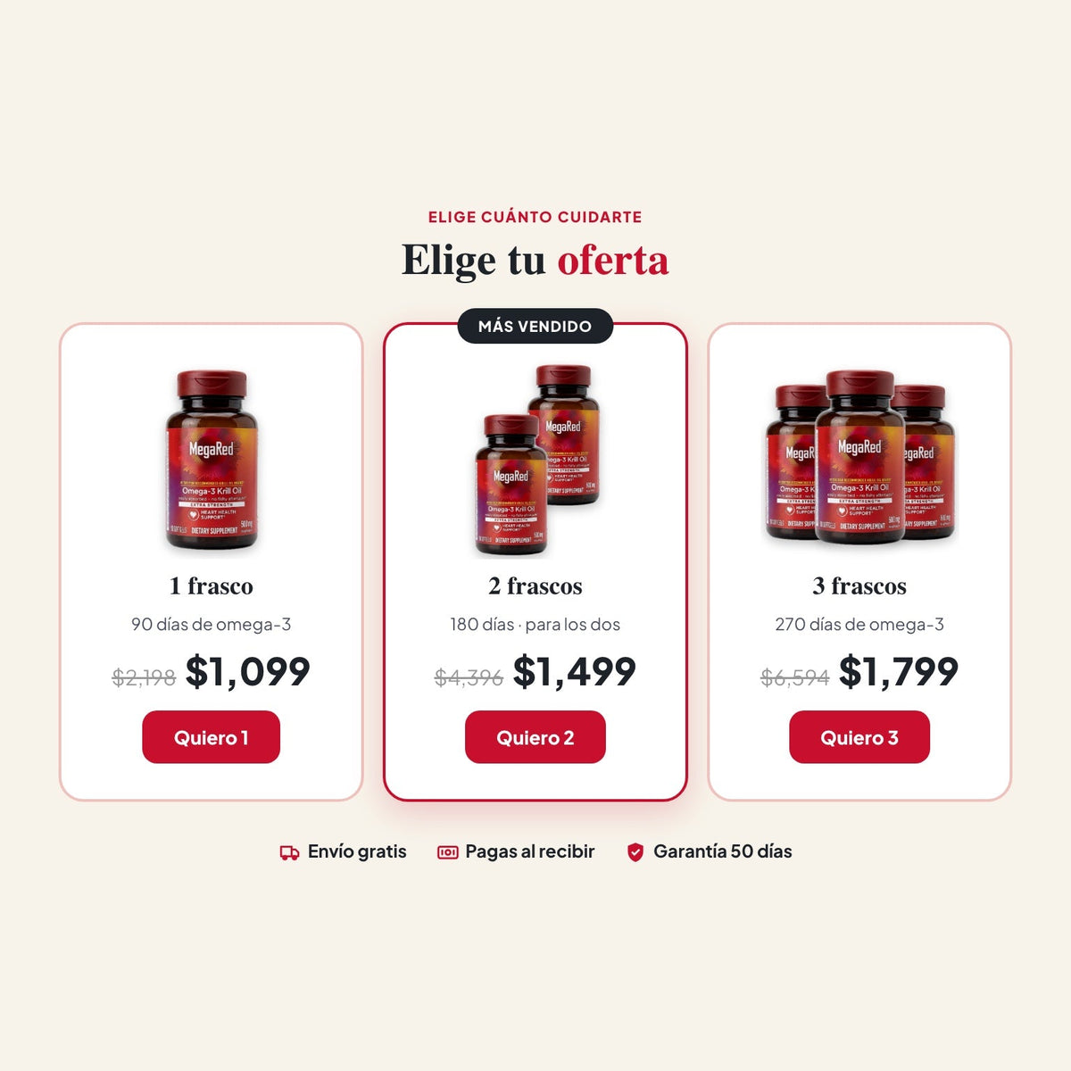 MegaRed Omega 3 aceite de krill