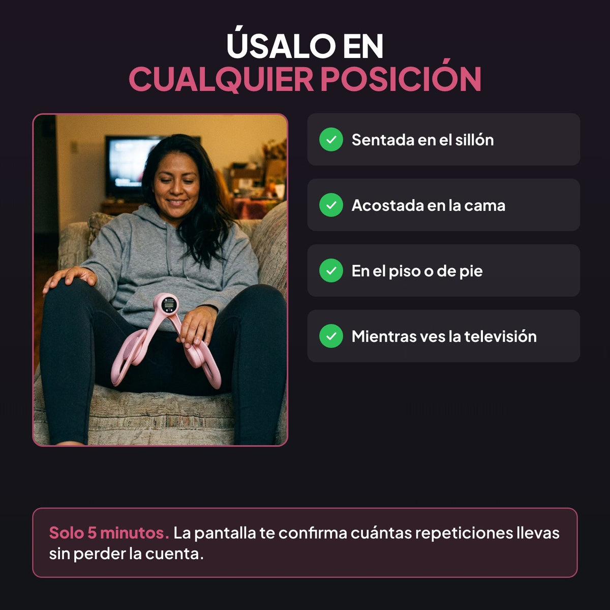 PelviForte ejercitador de suelo pélvico con contador digital