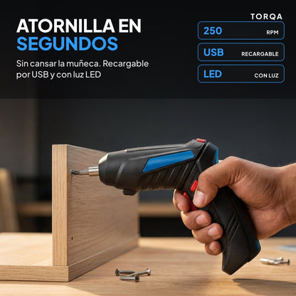 Torqa destornillador inalámbrico recargable