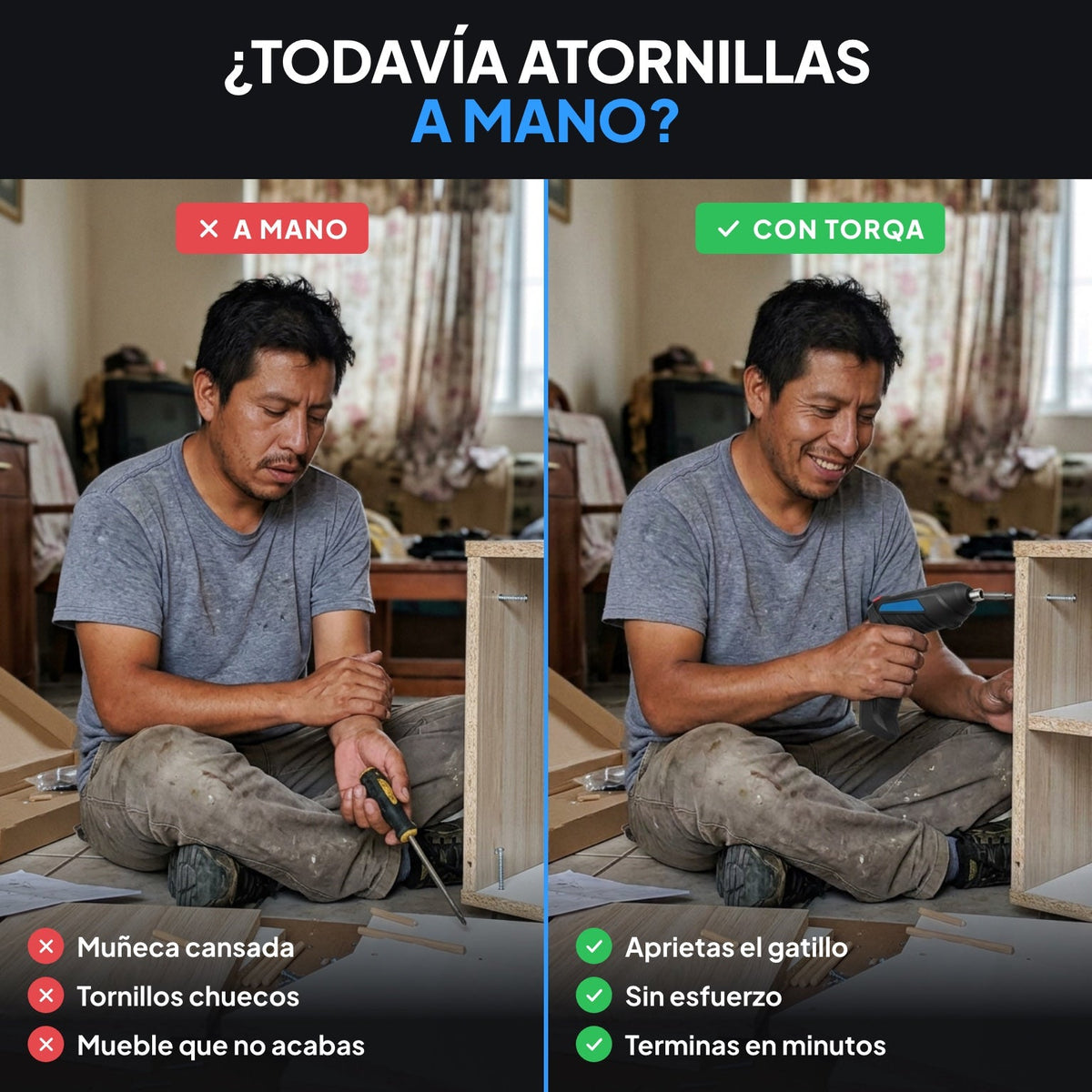 Torqa destornillador inalámbrico recargable