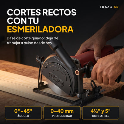 Trazo 45 base de corte guiado para esmeriladora